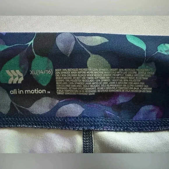 all in motion Girl's Activewear Flower Print Leggings (614) - Picture 9 of 9
